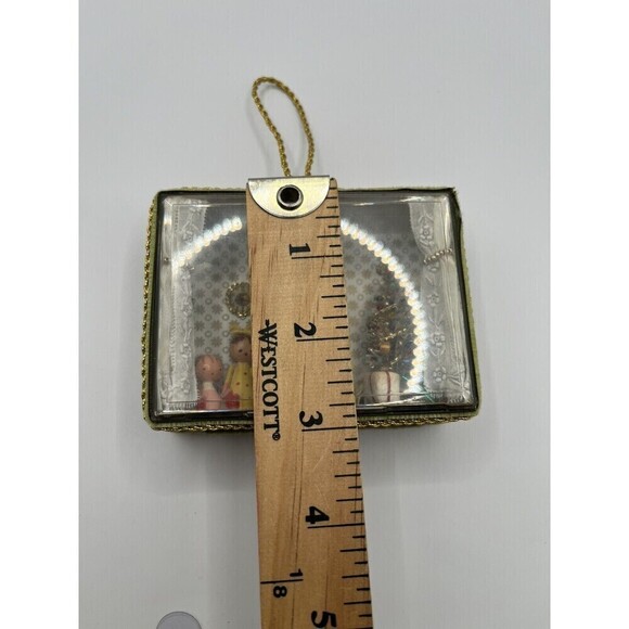 Vintage 1970's Christmas Tree Living Room Scene Diorama Wooden Doll Shadow Box - Picture 9 of 11